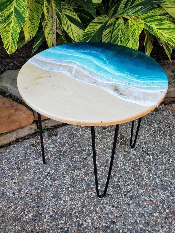 Handcrafted Resin Art Round Coffee Table with Elegant Design – Perfect for Modern Living Spaces" - The Best product